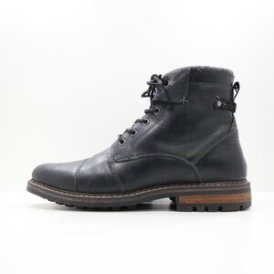 Crevo Samwell Black Leather 6" Side-Zip Boots - Men's 11